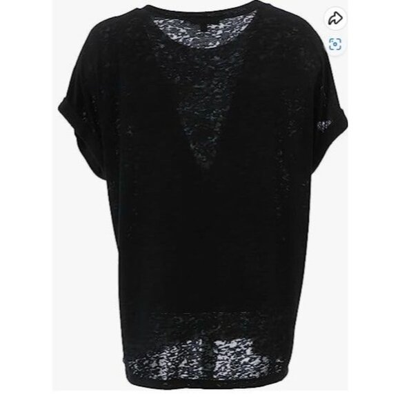 DG2 Diane Gilman Slub Pocket Tee 697-858 Black Size XS - Picture 2 of 4